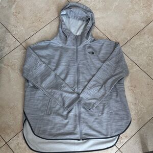 The North Face Light Gray Full-Zip Hoodie